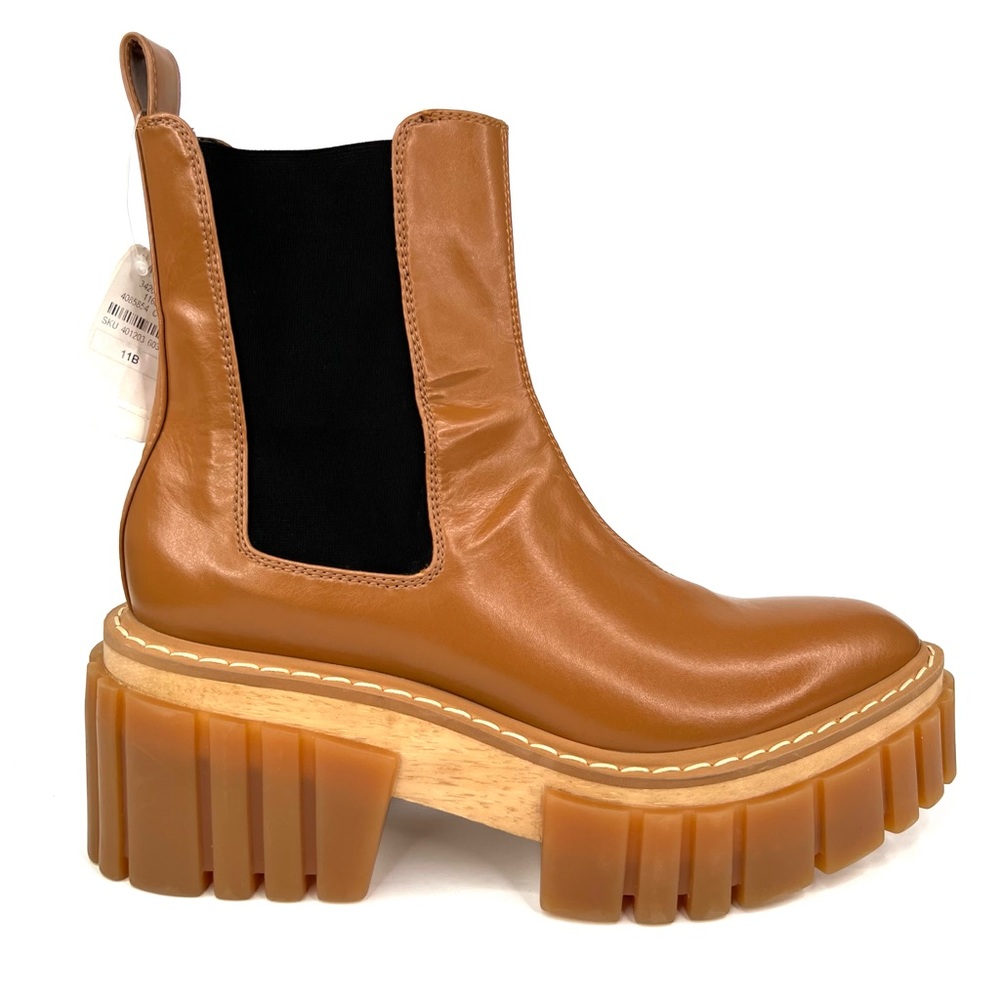 Stella McCartney Emilie Platform Chelsea Vegan Leather Ankle Boots Size EU 41